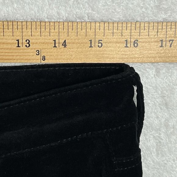 Well Worn Straight Leg Velvet Pants Women's 10/30 Black Stretch Soft NWOT - Picture 6 of 16